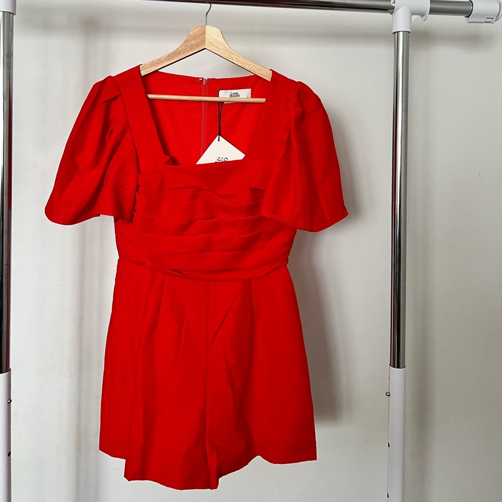 Love Bonito Red Romper